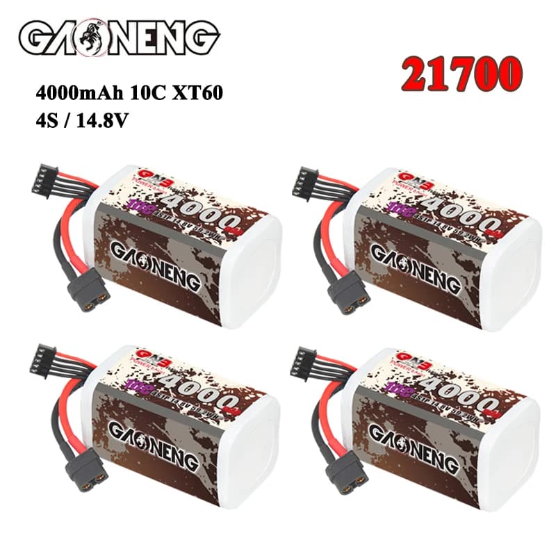 GNB 4000mAh 4S 14.8V 10C 20C Con XT60 Spina 21700 Batteria agli ioni di litio per FPV Drone Quadcopter Elicottero Aereo RC Parti