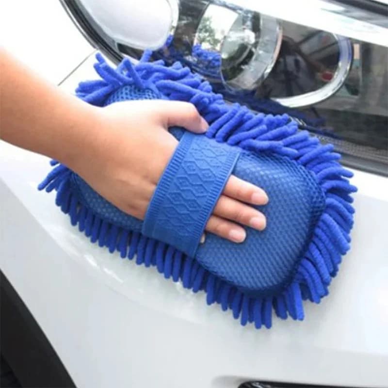 Strumento di pulizia multifunzione 1pc guanto per lavaggio auto microfibra ciniglia spugna per lavaggio auto cura lavaggio dettagli spazzola pad