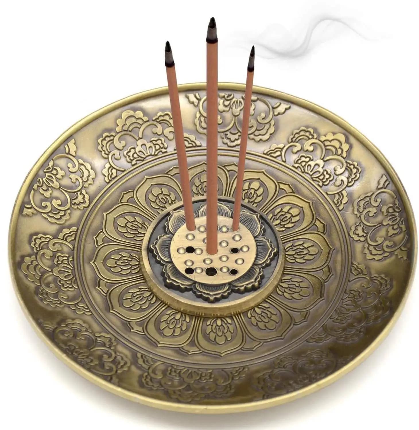 YXY Portaincenso in stick con drago e fenice Zodiaco cinese Bruciatore di incenso tibetano in metallo Ideale per oggetti da collezione Piccola decorazione per la casa