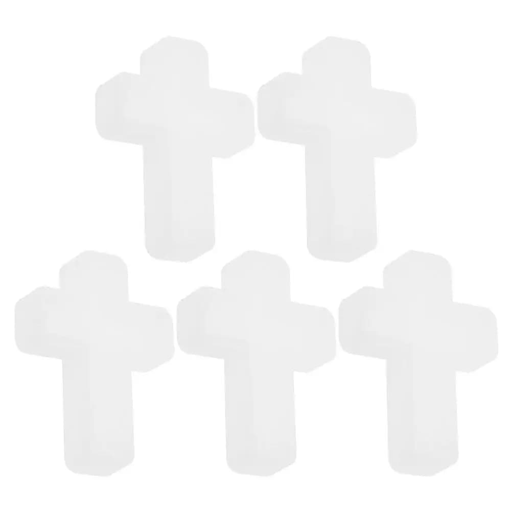 Set di 5 Stampi in Silicone a Forma di Croce per Ciondoli, Alta Resistenza, per Gioielli in Resina, Collane, Strumento Fai-da-Te per Creazioni Artigianali