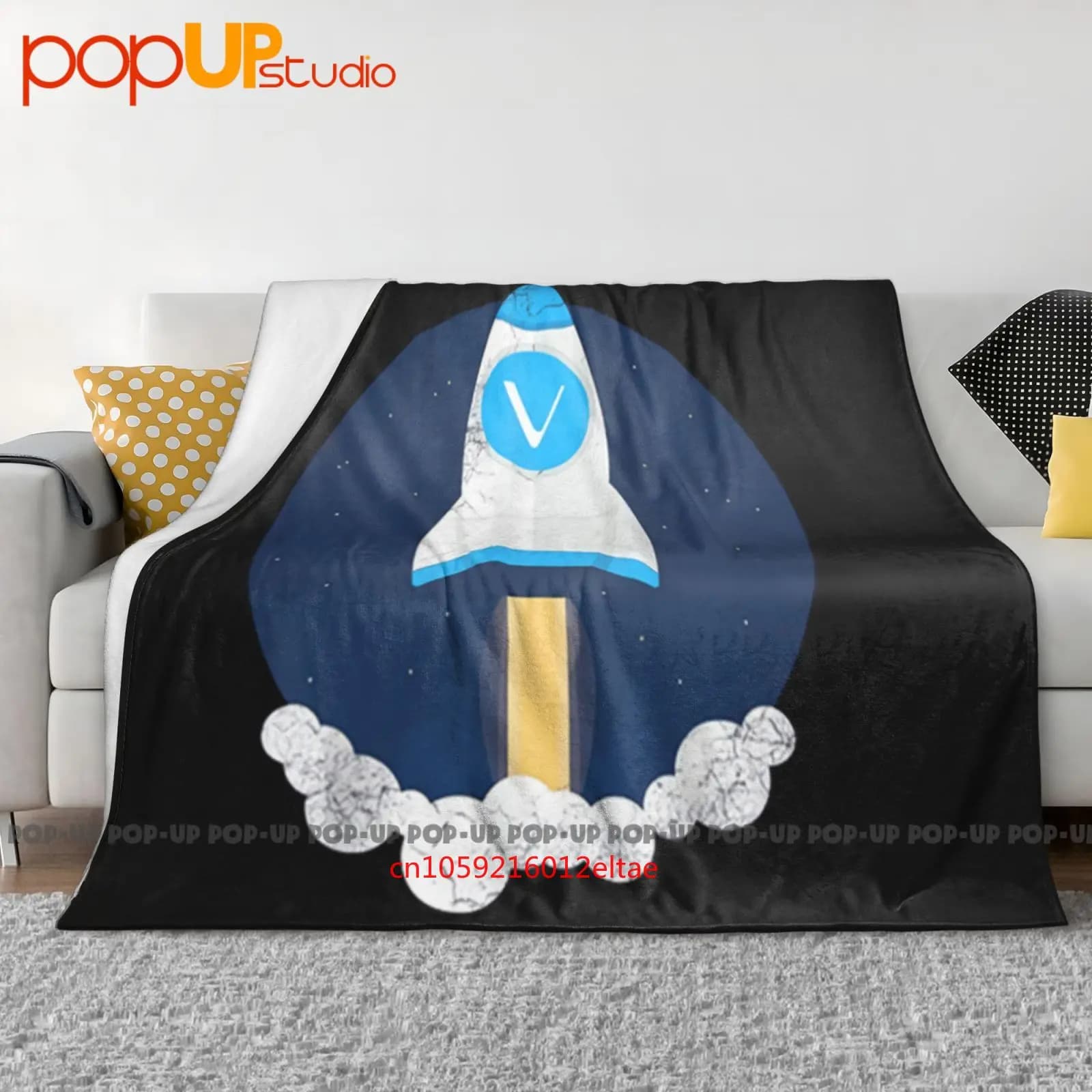 Vechain To The Moon Hold Vechain Veterinario Coperta ultra morbida Trapunta Copridivano invernale Copriletto