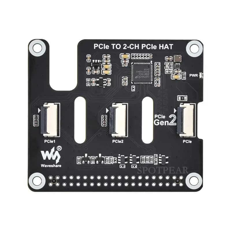Raspberry Pi 5 PCIe to FFC Expansion Board 2-Channel PCIe HAT for Pi5