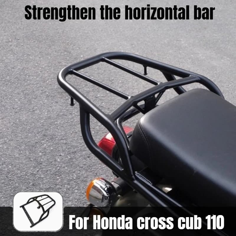 CC110 Accessori moto Nero Portapacchi posteriore Portapacchi Mensola Portaoggetti Staffa di supporto Copertura adatta per Honda Cross Cub 110