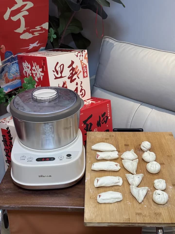 Impastatrice elettrica piccola per uso domestico, frullatore per impastare e macchina per preparare l'impasto, impastatrice da banco