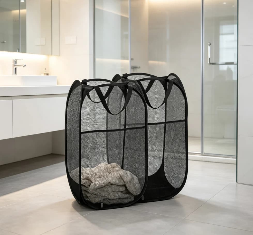 Popular Collapsible Pop up Laundry Bag Foldable 2 Packs