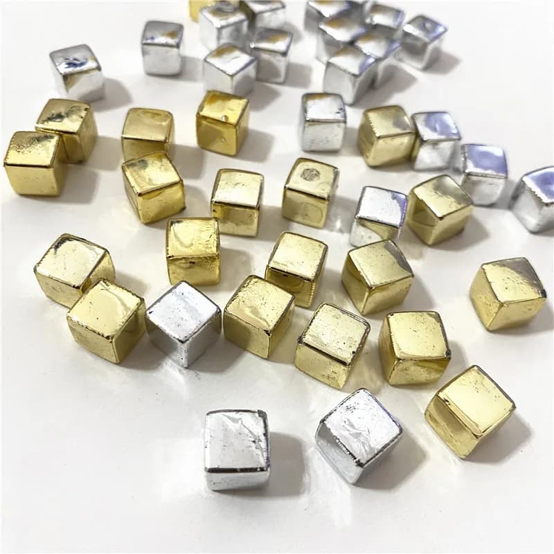 50/100 Pz/set Oro Solido Quadrato Angolo Dadi Pezzo degli Scacchi Ad Angolo Retto Cubo Setaccio Per Gioco Di Puzzle 8mm