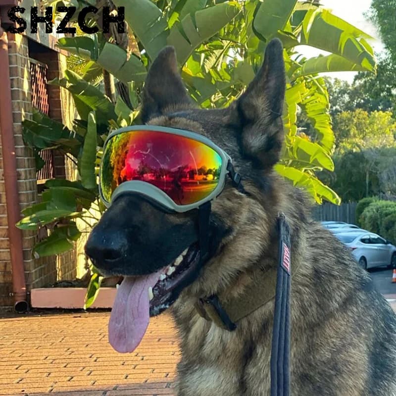 Outdoor Dog Pet Glasses Dog Ski Sports Sunglasses Adjustable Strap for Travel Skiing and Anti-FogPet Goggles Sunglasses