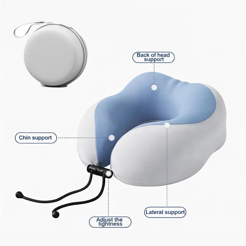 Cuscino da Viaggio per il Collo - Supporto Ergonomico per Aerei, Voli Lunghi e Viaggi in Auto | Comfort Premium con Rivestimento Lavabile