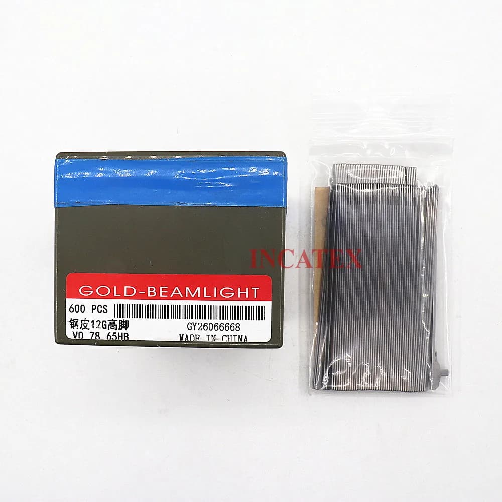 600 Pcs Gold Beamlight Knitting Needle Steel Sheet 12G High-Footed For SHIMA SEIKI Chinese Knitting Machine