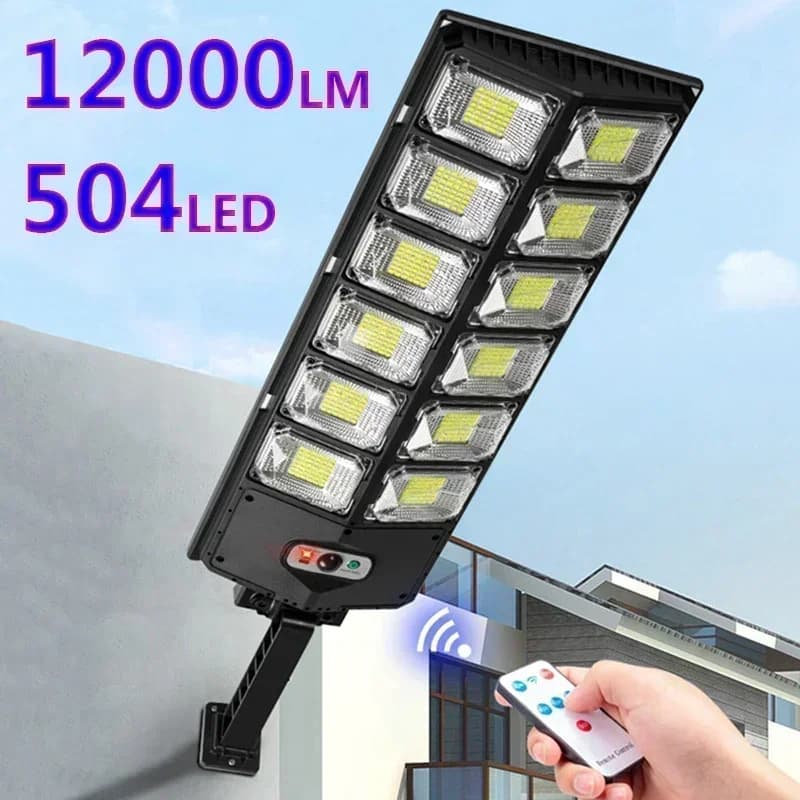 6/8/10/12 teste potenti luci solari per esterni 504 lampada da giardino a LED lampade a pannello solare sensore di movimento impermeabile lampione caldo