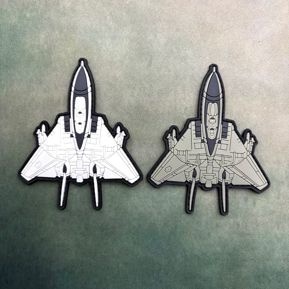 Patch in PVC con Emblema Aereo per Gilet Tattici/Spallacci, Effetto Luminoso, Chiusura a Strappo, Patch Morale, Patch per Zaino, Patch per Abbigliamento, Gomma Morbida