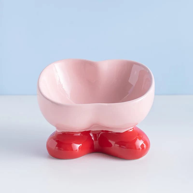 Ciotola per gatti Ciotola per animali in ceramica Ciotola per acqua per alimenti per animali domestici con piede alto Alimentatori per cani