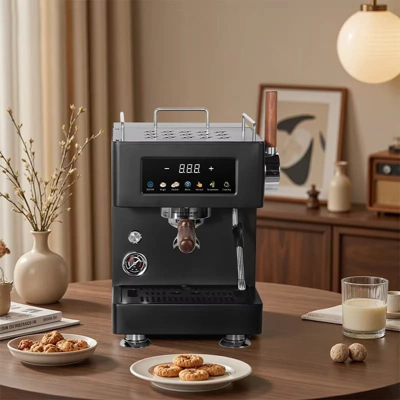 -For MC-20 RV Hotel Use Espresso Coffee Machine 12 Bars Stainless Steel Housing Semi-Automatic Programmable 20 Cups*