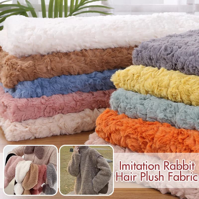25x50cm Embossed Microfiber Plush Faux Fur Fabric Imitation Rabbit Fur Fabric For DIY Doll Garment Patchwork Sewing Material