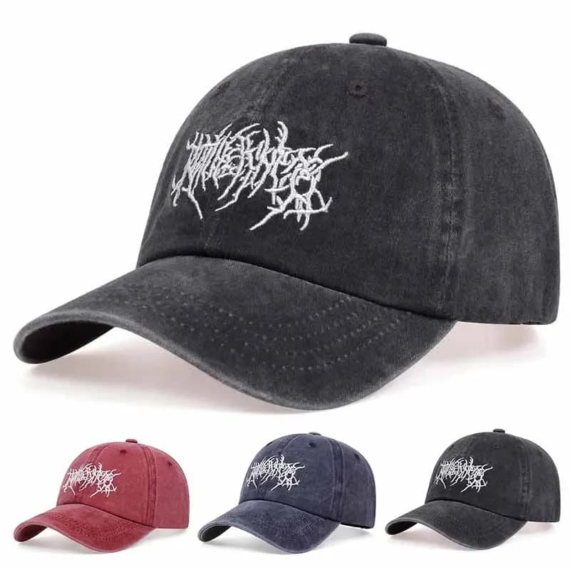 Berretti da baseball lavati con ricamo a lettera unisex Primavera Autunno Cappelli casual regolabili per esterni Cappello per protezione solare Berretto sportivo