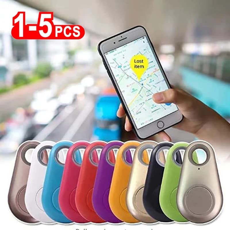 1-5pcs Mini GPS Locator AntiLost Alarm Wallet Keychain Smart Tag Bluetooth-Compatible Tracer Keychain Childs Tracker Key Finder