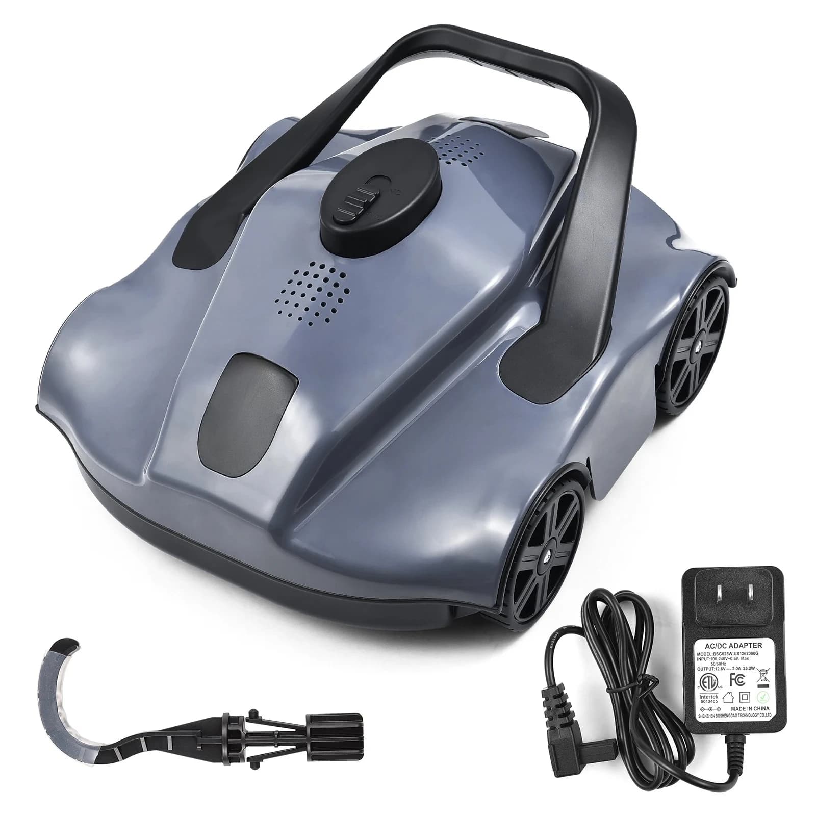 Robot Pulitore Automatico per Piscine Senza Fili, Aspirapolvere Robotico per Piscine Interrate e Piane, Elettrodomestico Automatico per Piscine Esterne