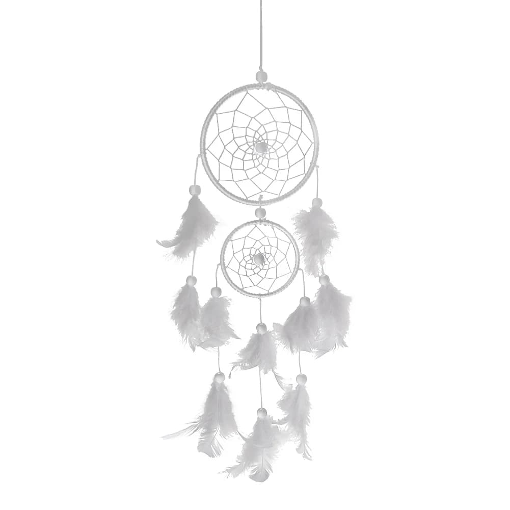 White Dream Catcher Pendant Hand-woven Wall Decor Pendant Art Crafts Romantic Creative for Girlfriend Gift for Party Decoration