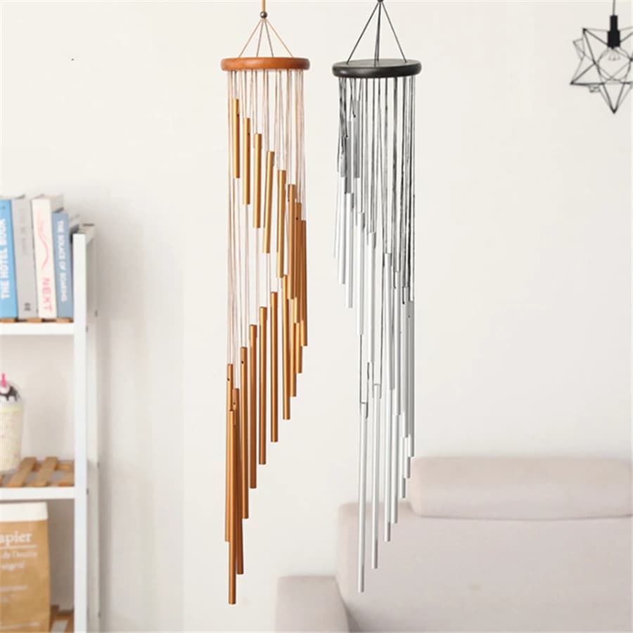 18 Tubes Wind Chimes Metal Wind Bells Garden Patio Outdoor Wall Hanging Home Decor Gift 90cm