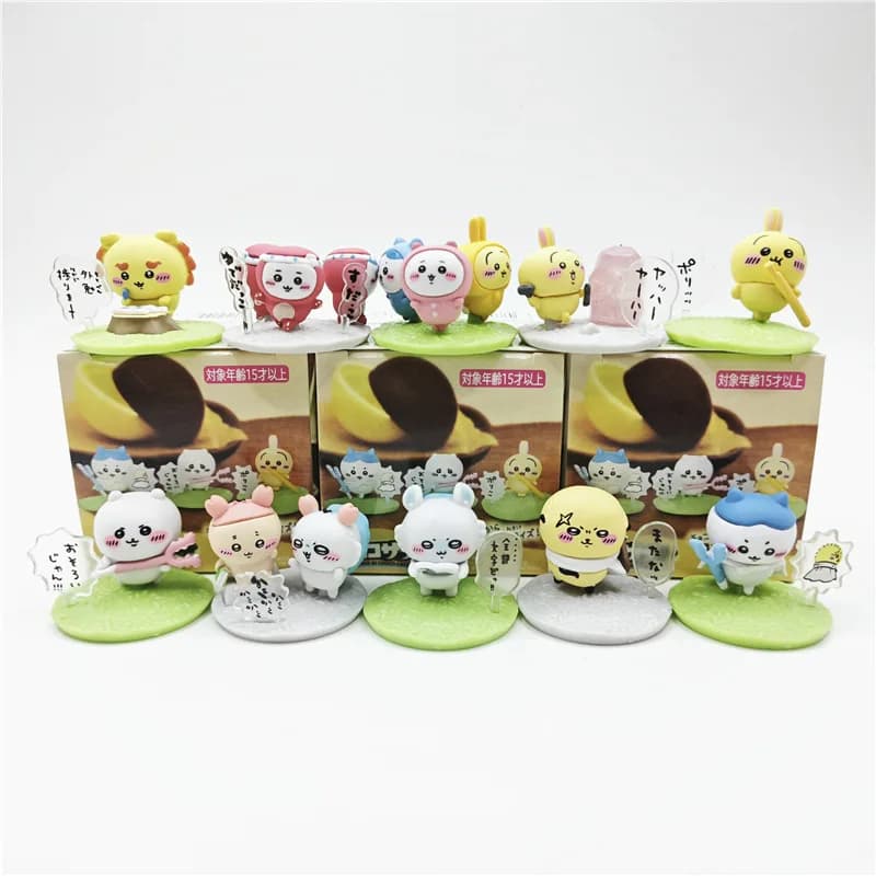 Chocolate Surprise Figure Toy Hachiware Usagi Mini PVC Collectible Desk Decor Anime Model Cute Kawaii Gift