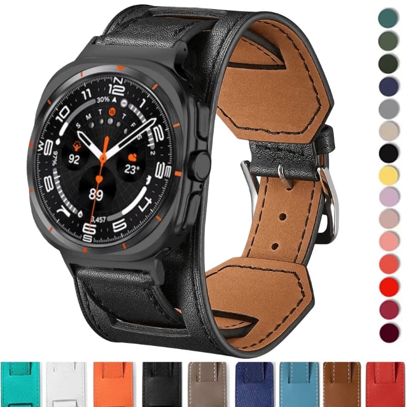 Premium Leather Band For Samsung Galaxy Watch Ultra 47mm Comfortable Bracelet Accessories Samsung Galaxy Watch 8 Ultra Wristband