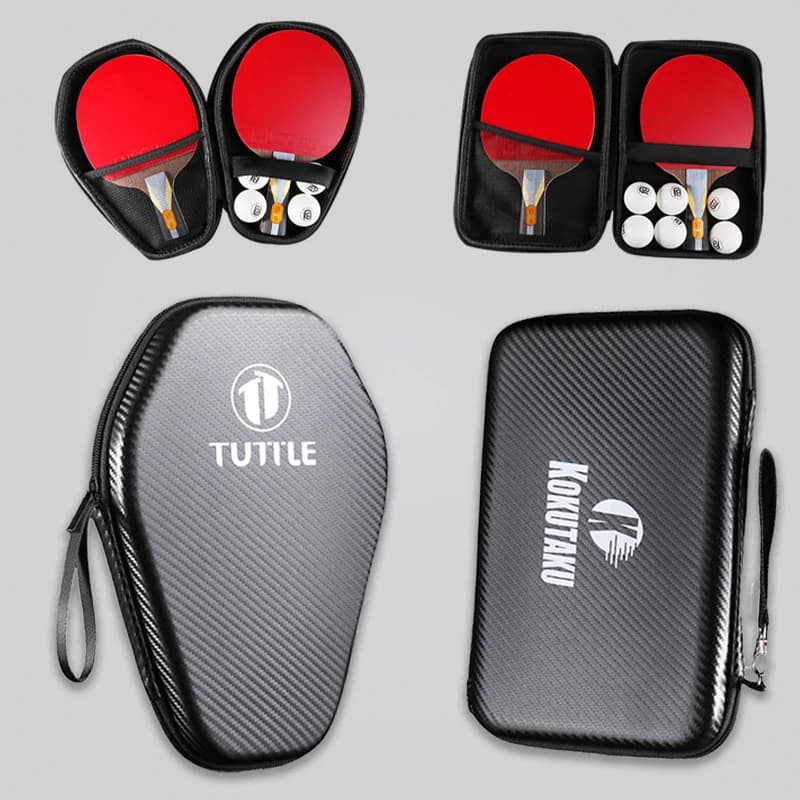 TUTTLE/KOKUTAKU Custodia rigida per racchetta da ping pong EVA Custodia protettiva impermeabile per racchetta da ping pong per paddle da ping pong