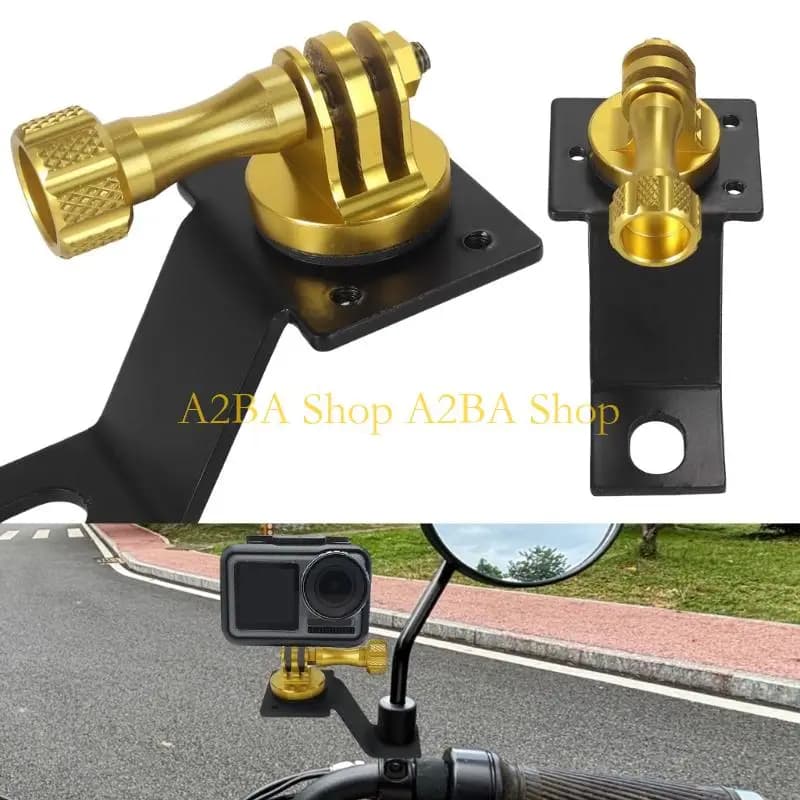 Staffa per fotocamera per motocicletta in alluminio resistente A2BA per fotocamere sportive con regolazione angolo multiplo