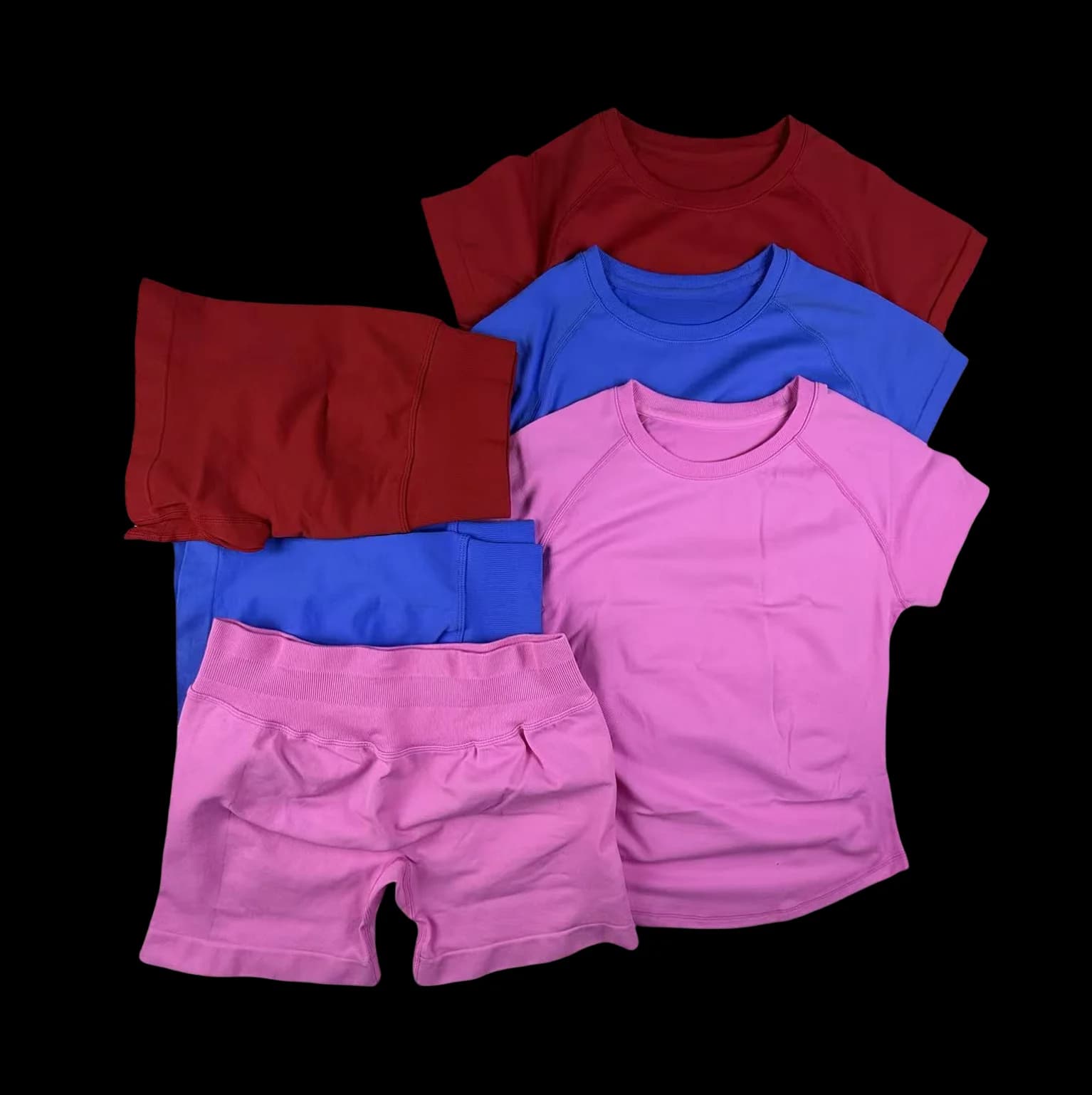 Set Sportivo da 2 Pezzi: Top Yoga Senza Cuciture a Maniche Corte e Pantaloncini Sportivi da Donna per Fitness, Corsa e Palestra