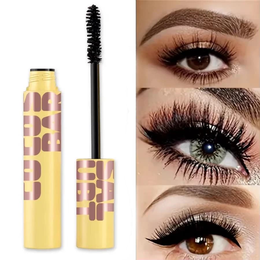 Waterproof Black Mascara Extension Curling Black Eyelash Extension Eyelashes Beauty Makeup Long-wearing Mascara Silk Fiber Mascara