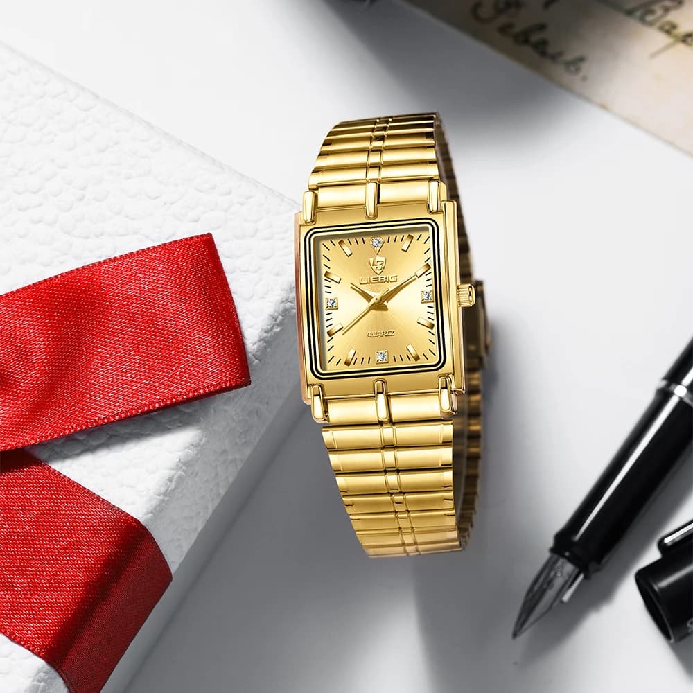 Orologio al quarzo LIEBIG L1018, semplice e lussuoso, con cinturino in acciaio inossidabile, orologio da polso da donna, impermeabile, per donna, Reloj Mujer