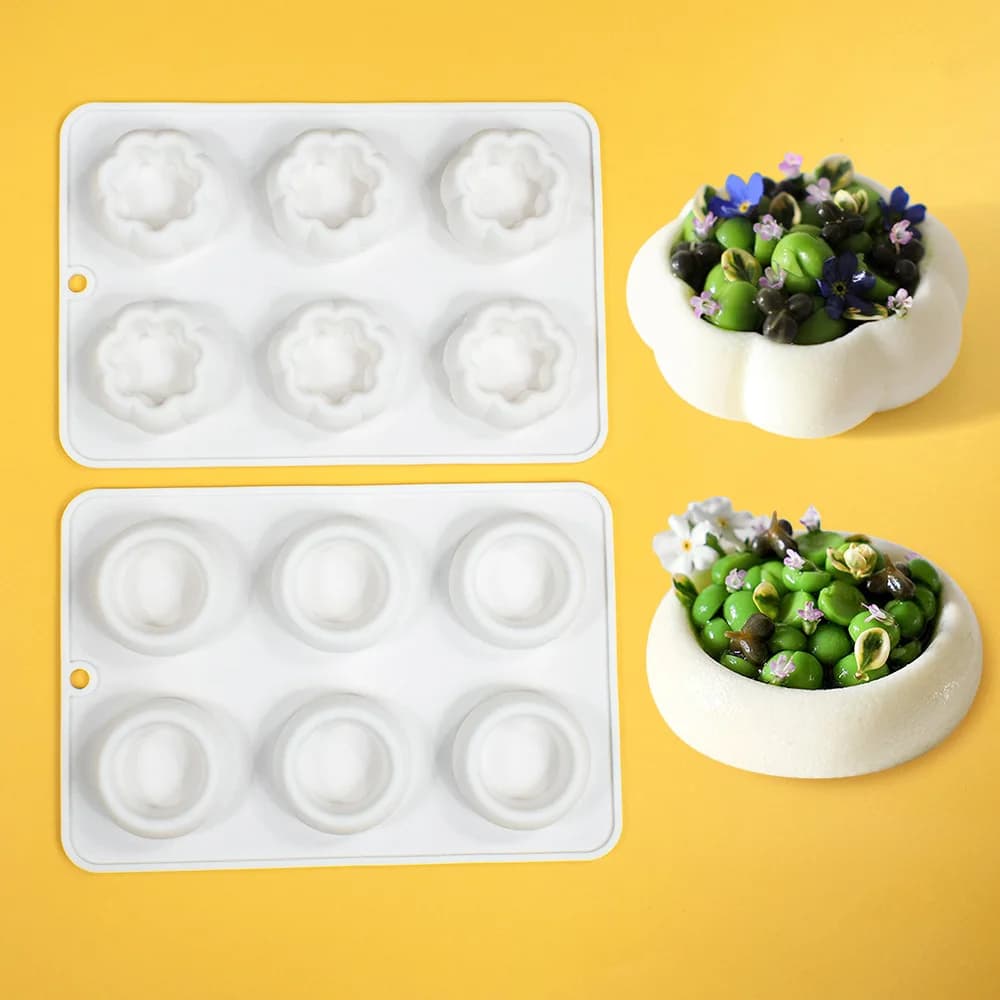 Stampo per torta in Silicone rotondo piatto 3D per Mousse al cioccolato budino di gelatina pasticceria gelato Dessert pane utensili da forno
