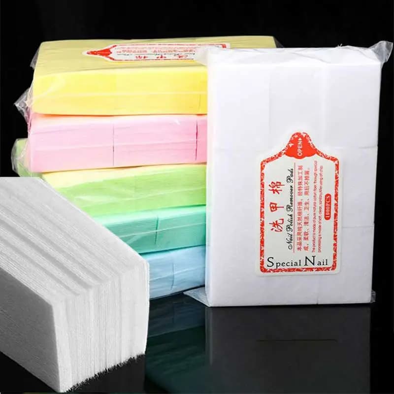 100/500/600/1000 swabs for cleaning nails in nonwoven fabric 100% cotton swabs for nails without plush nail polish wipes nail gel supplies for nails