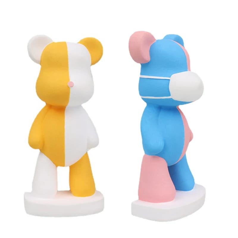3D Cartoon Bear stampo per candele in Silicone maschera carina orso sapone gesso strumento per la produzione di resina fai da te torta al cioccolato Kit di cottura per cubetti di ghiaccio