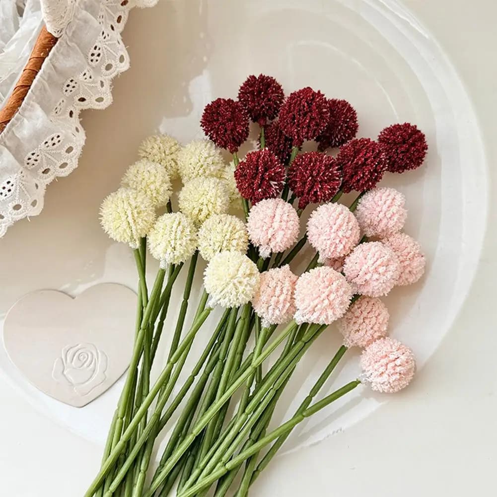 Artificial Lion Tooth Flower Coppers Simulated for Home Decorations, Artificial Lion Tooth Plants for Fai-da- Feast Decoration ♪