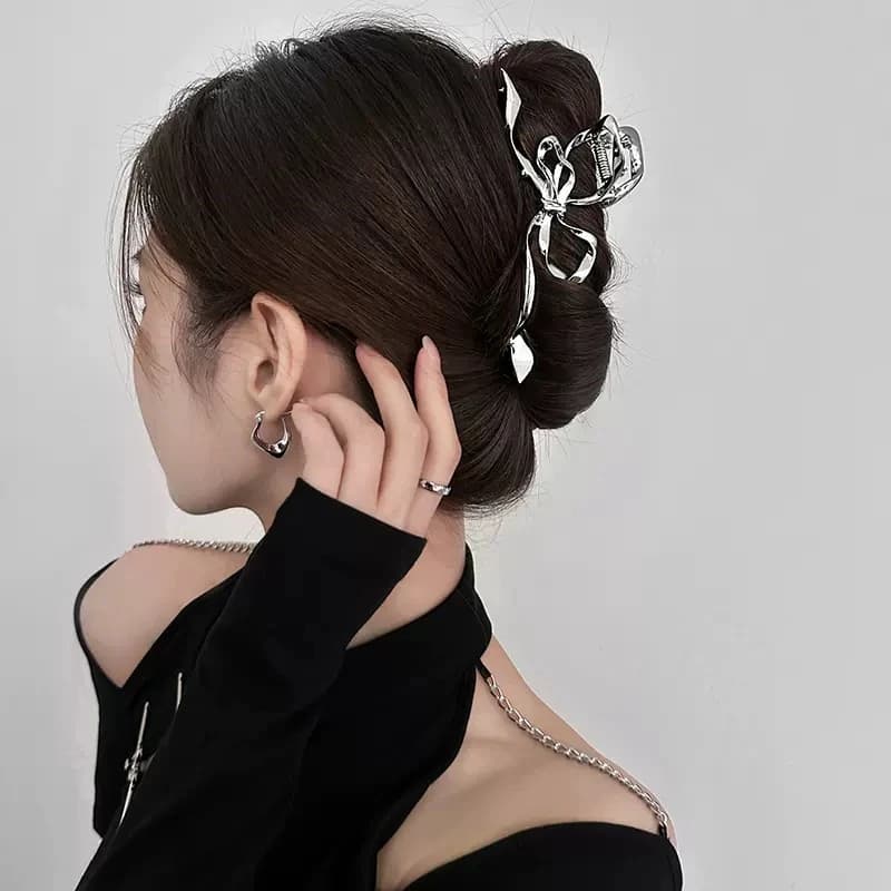 Y2K stile coreano metallo geometrico capelli artiglio donne moda capelli coda di cavallo clip granchio tornante accessori per capelli alla moda ragazze femminili