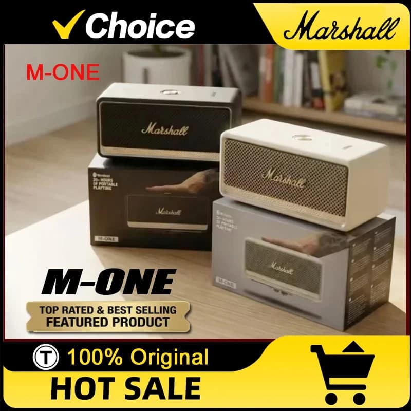 Altoparlante Bluetooth Marshall M-ONE 2026, Portatile Wireless, Impermeabile IP67, Subwoofer con Bassi Potenti per Escursioni, Campeggio e Casa