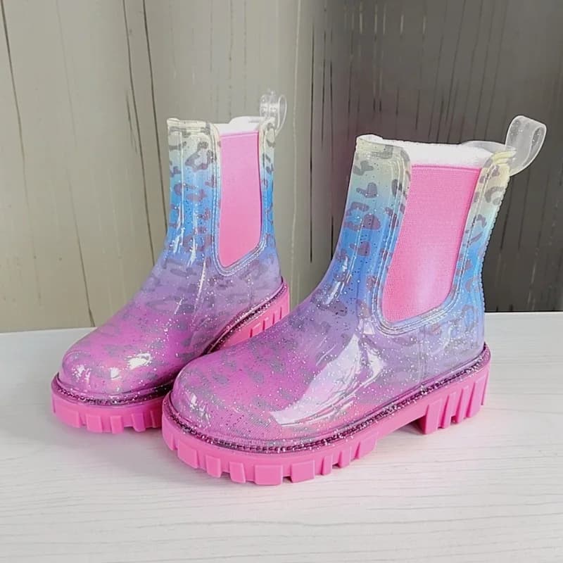 Stivali da Pioggia Stile Coreano con Tacco Alto, Suola Spessa, Resistenti all'Usura, Antiscivolo, Scarpe Impermeabili da Donna alla Moda