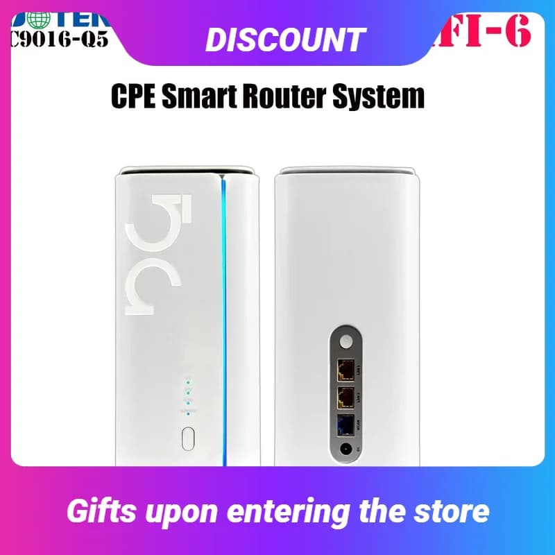 UOTEK 5G CPE Wifi 6 Router da interno Mesh NSA SA 2,5 Gbps con slot Sim Gigabit Modem wireless Antenna integrata compatibile 4G LTE