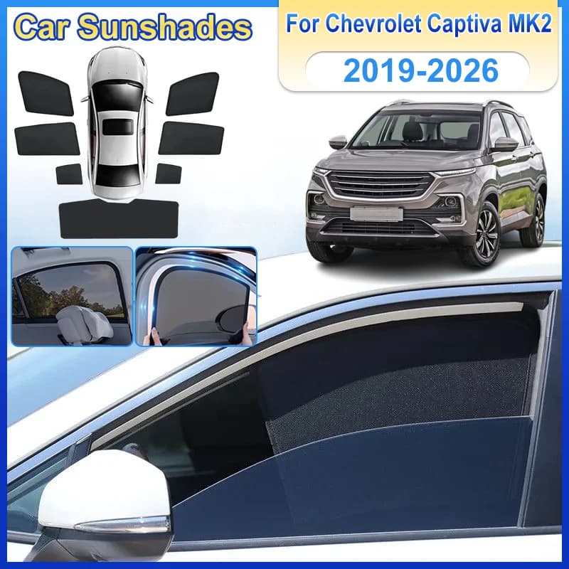 Parasole per Auto Chevrolet Captiva MK2 2019-2026, Accessori, Tendina a Rete per Parabrezza che Blocca i Raggi UV, Telo Protettivo per Cornice, Accessorio Auto