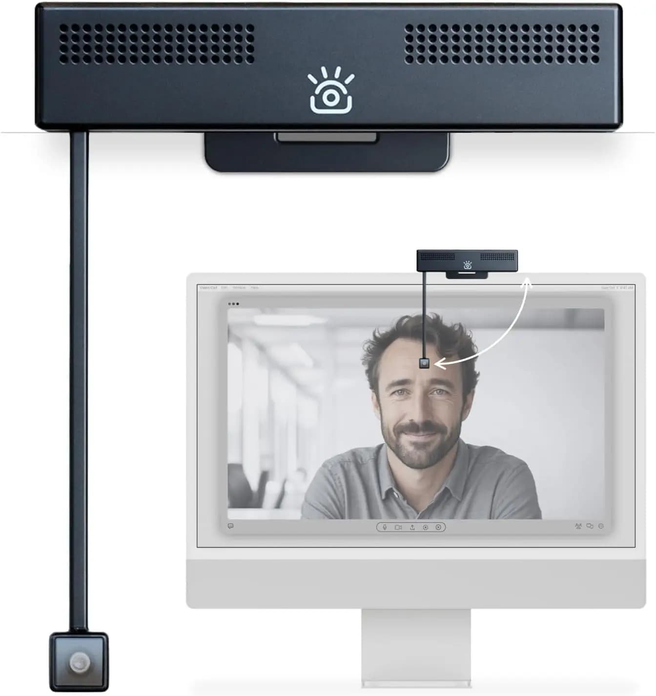 Webcam 4K HD con contatto visivo, microfono con cancellazione del rumore, USB Plug & Play per Mac e PC, certificata Zoom, compatibile con Teams, Meet, Streaming