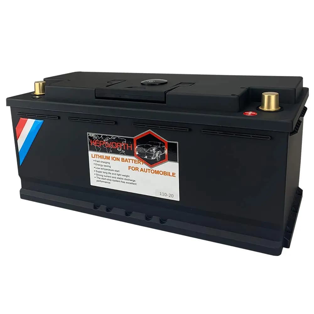 Batteria LiFePO4 100Ah 12V al Litio Ferro Fosfato - Scheda BMS Integrata con Indicatore di Tensione e Potenza - Batteria LFP a Ciclo Profondo, Personalizzabile