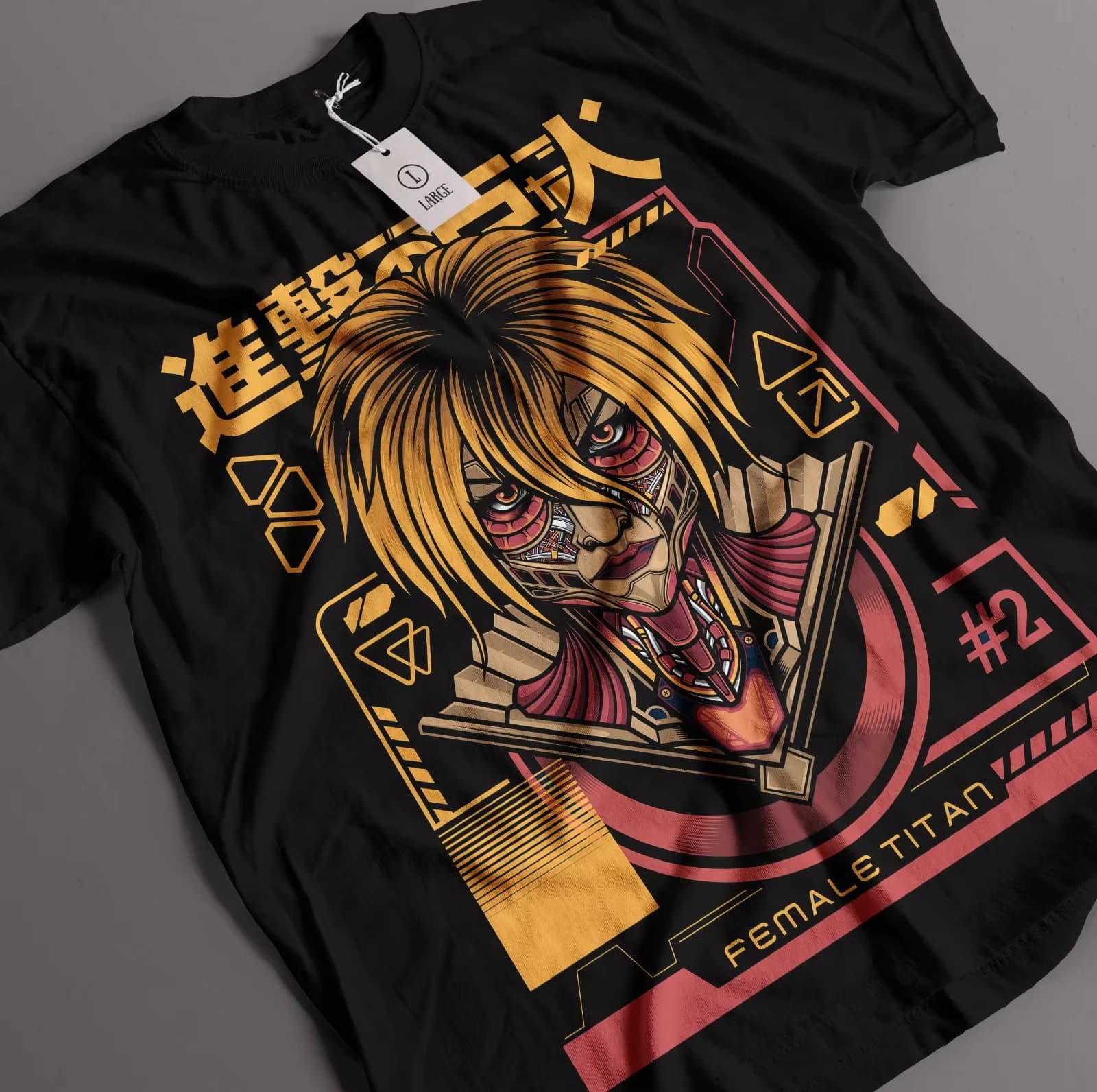 T-shirt Attack on Titan Annie Leonhart Anime Female Titan Stampata, T-shirt Uomo e Donna, Top Sportivo Uomo, Estate 2026