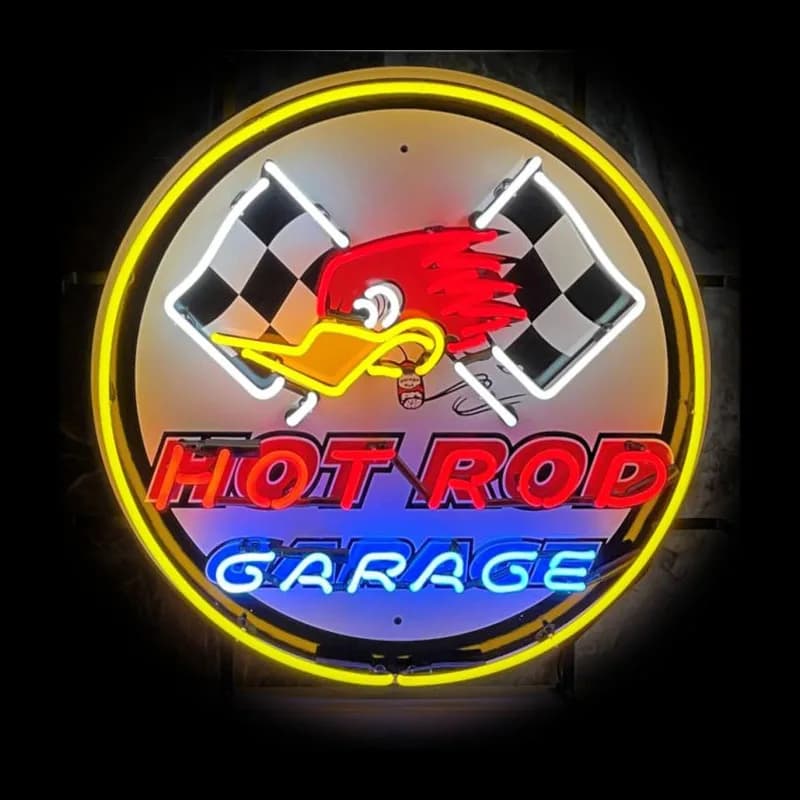 Insegna al neon per garage caldo Tubo al neon Insegna Asta Luce commerciale artigianale Stampa Lampade pubblicitarie Negozio insegna a luce al neon Arredamento della stanza