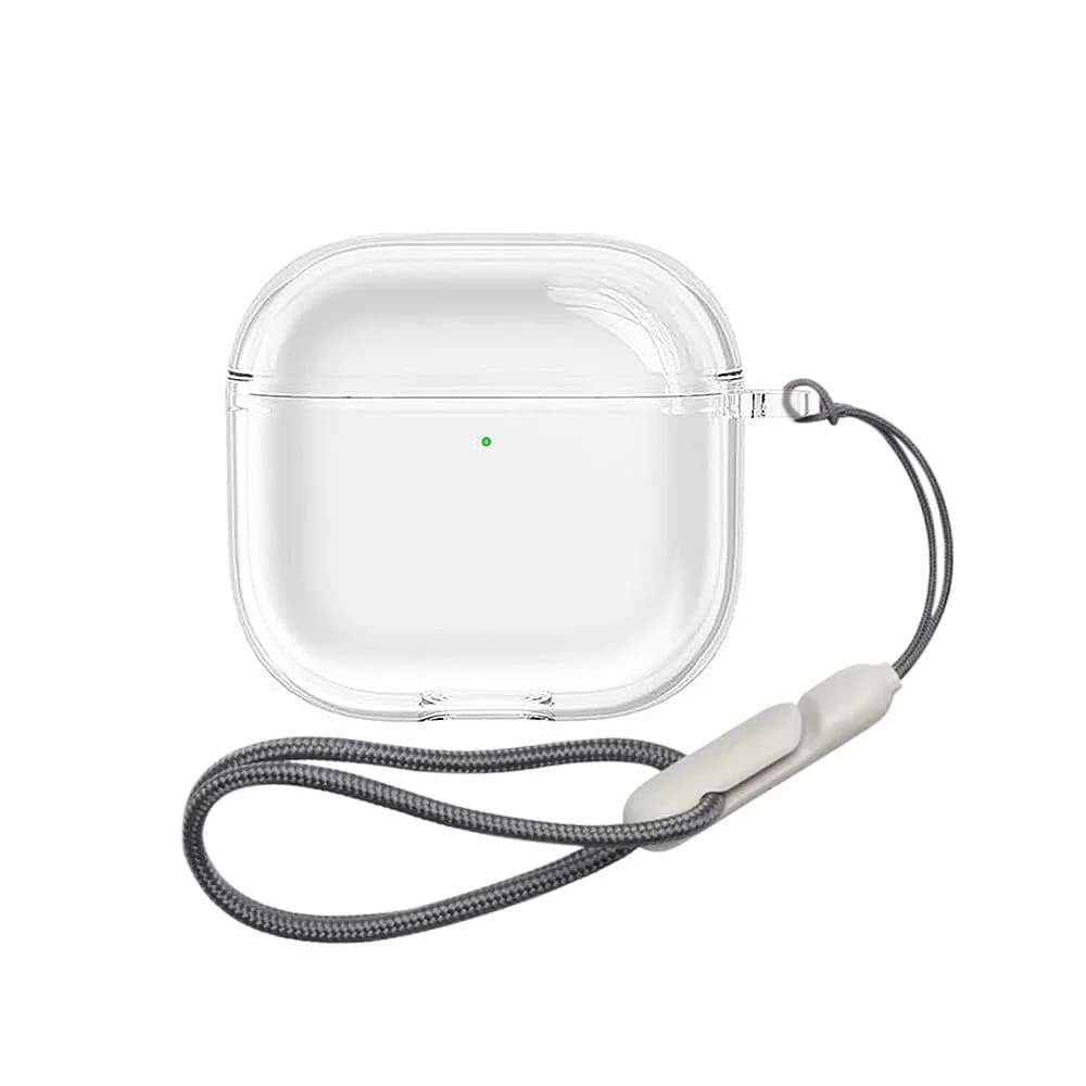 Cover trasparente morbida in TPU con cinturino per Airpods Pro 3 2a generazione, Air Pods 4 2024 Gen, accessori per custodia.