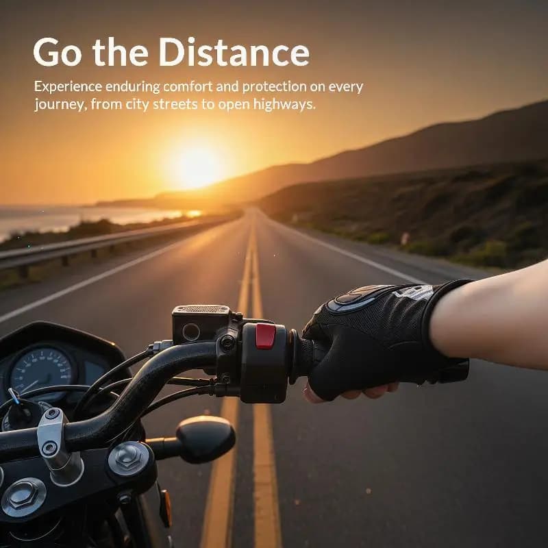 Breathable Motorcycle Gloves 1Pair for Motocross Riding with Touch Screen Ability