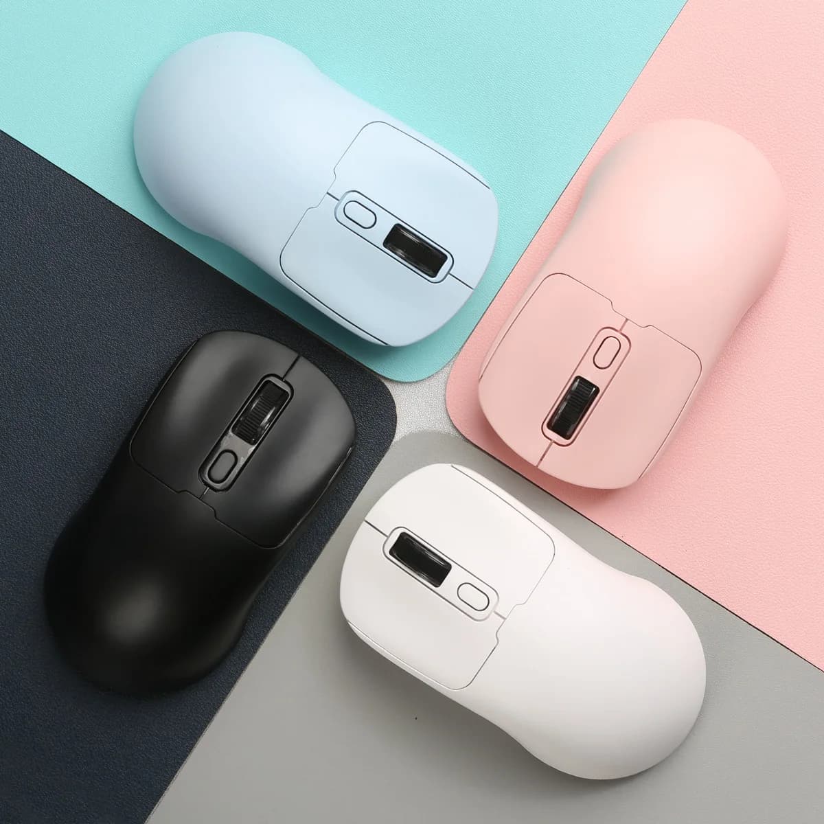 Rechargeable Bluetooth-Compatible Gaming Mouse Wireless Mouse (Dual-Mode: BT+2.4Ghz) Ergonomic Mice for PC/Laptop/Macbook