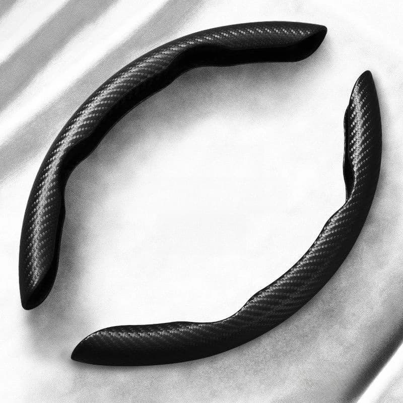 2/3 Pezzi Coprivolante Universale Antiscivolo in Fibra di Carbonio, Copertura Booster per Volante Auto, Accessori Antiscivolo per Auto