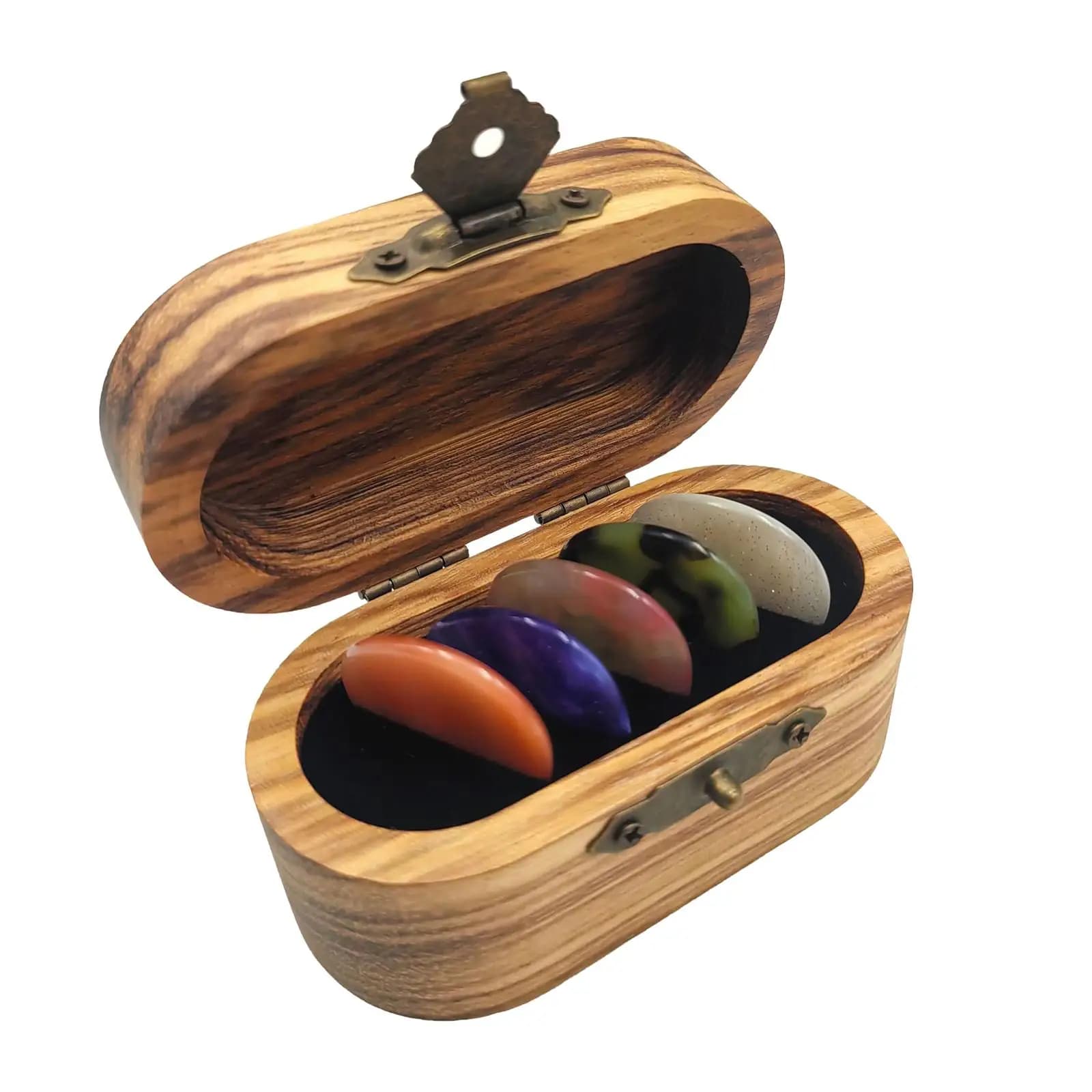 Scatola Organizzatrice in Legno Durevole per Plettri da Chitarra, Accessorio Funzionale per Regalo a Chitarristi e Collezione Musicale