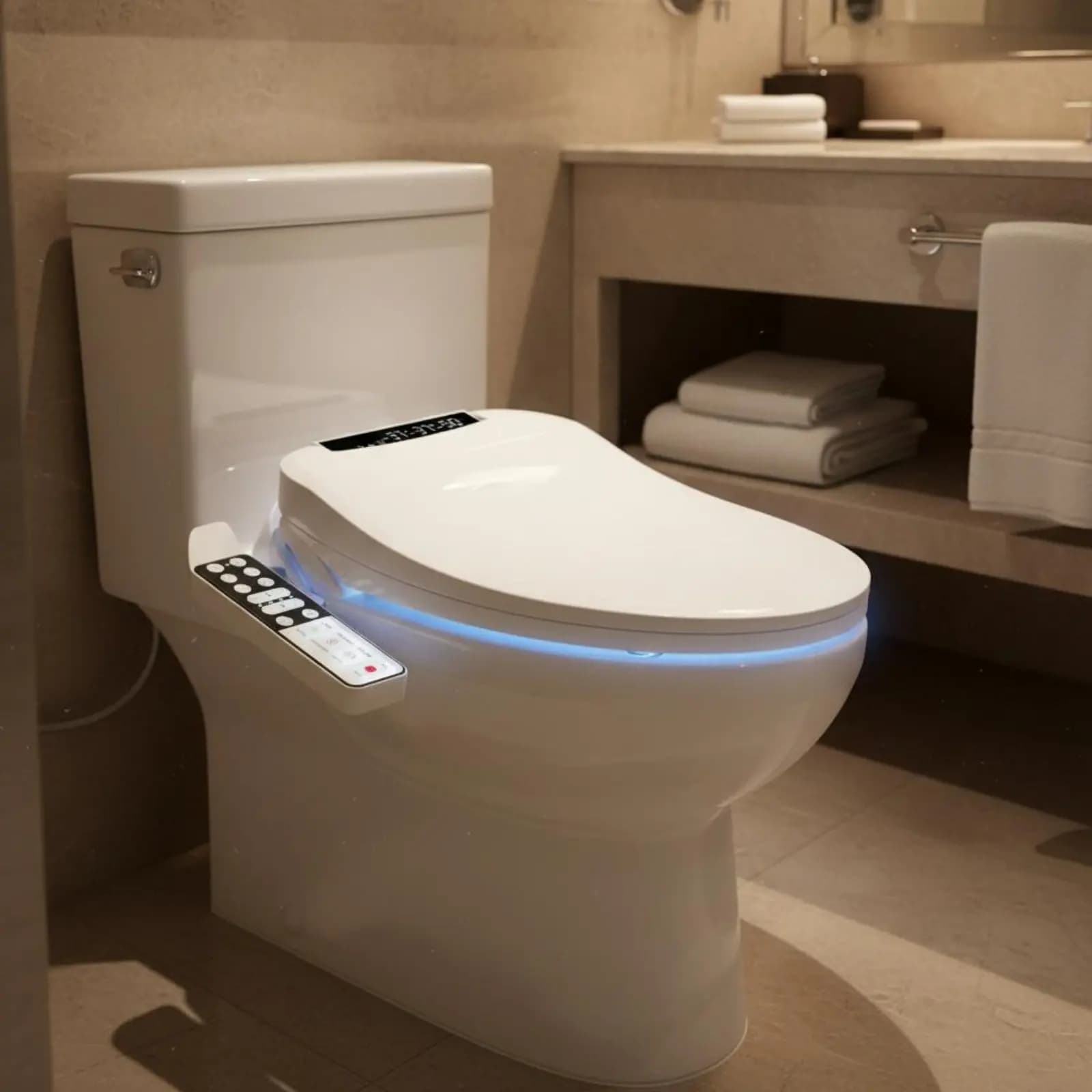 Sedile Bidet Automatico con Riscaldamento Istantaneo, Accessorio Elettrico per Bagno, Acqua Calda per Pulizia e Sterilizzazione