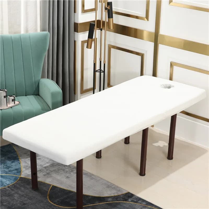Copriletto da massaggio in velluto di cristallo Copridivano per salone di bellezza per tavoli da massaggio Protezione per il trattamento Lenzuolo con fascia elastica